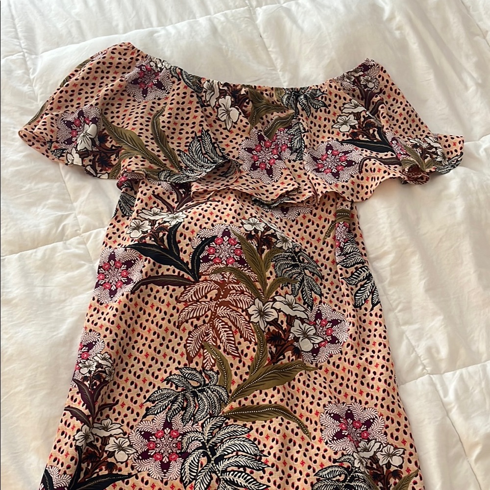Zara Floral Ruffled Tiered Off-Shoulder Sundress